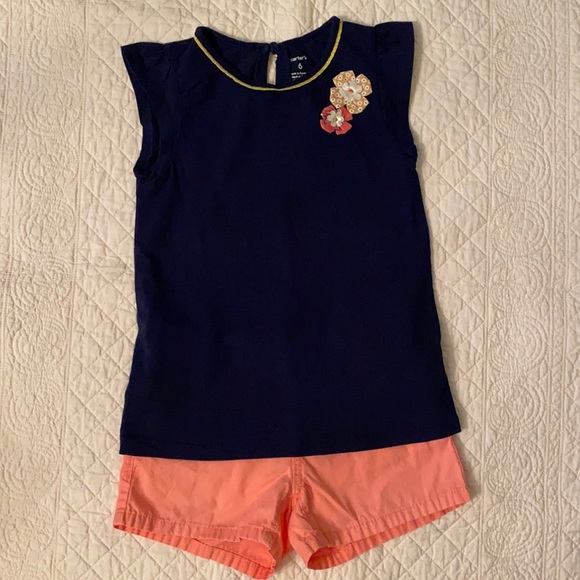Carter’s & Old Navy Top & Shorts Outfit {Lot of 2}